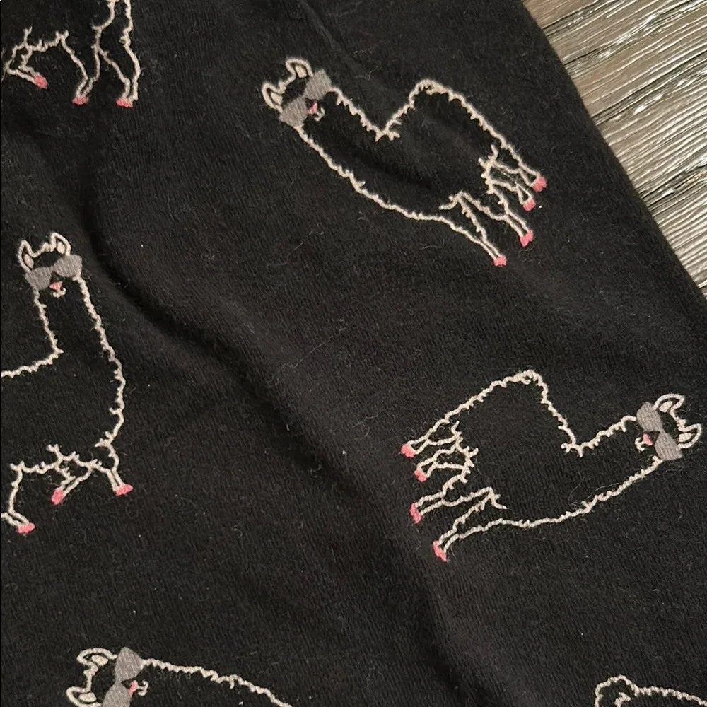 Justice Black Llama Print Leggings